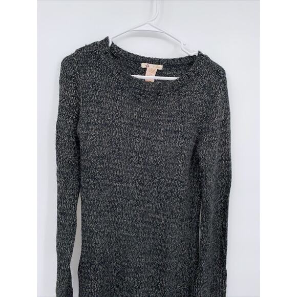 tulle Anthropologie Round Neck Long Sleeve Pullover Sweater Dress Gray Small - Picture 2 of 6